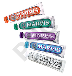 Dentifrice Marvis poudre d'alun, dents blanches