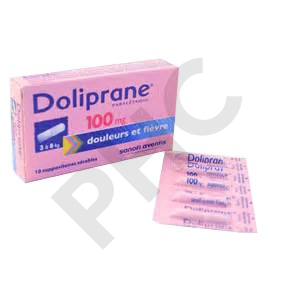 DOLIPRANE 100 mg  10 suppositoires 