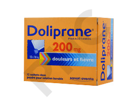 DOLIPRANE 200 mg sachets pour solution buvable