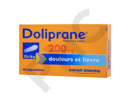 DOLIPRANE 200 mg suppo