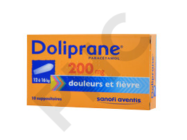 DOLIPRANE 200 mg suppositoire