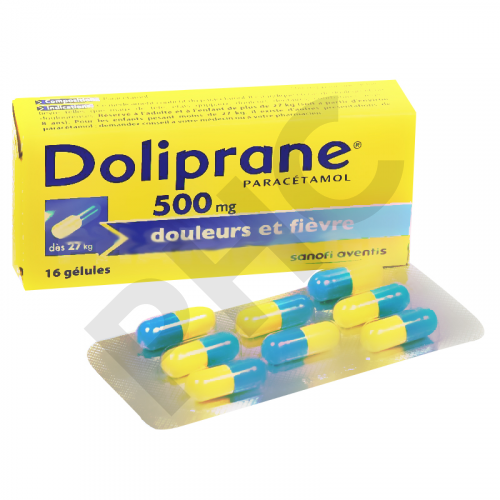 DOLIPRANE 500 mg 16 gel