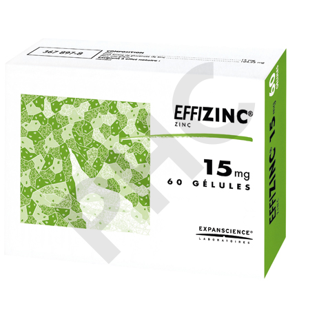 EFFIZINC, 60 gélules 15 mg