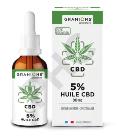 Huile de CBD - Laboratoire GRANIONS - 5%, 10%, 20% ou 30%