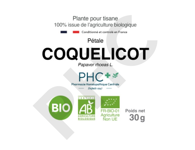 Tisane Coquelicot bio pétales - Papaver rhoeas L.