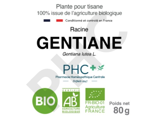 Tisane Gentiane bio fleurs - Gentiana lutea - Herboristerie PHC