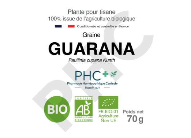 Tisane Guarana bio graines - Paullinia cupana kunth - Herboristerie PHC