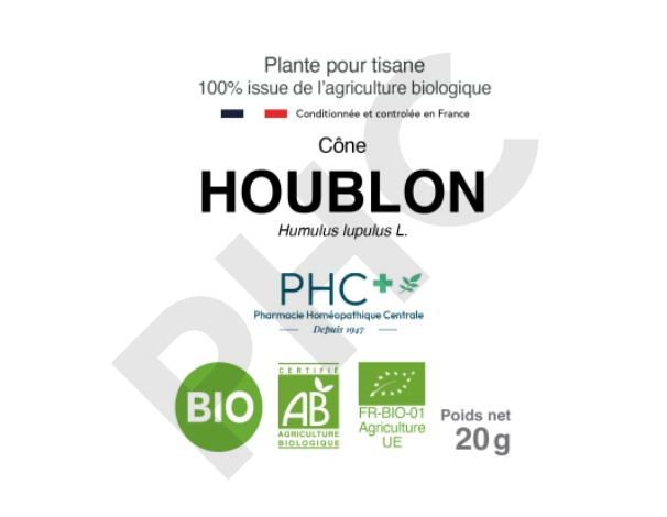 Tisane Houblon bio cônes - Humulus lupulus - Herboristerie PHC