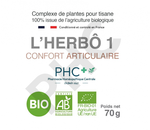 Tisane L'HERBÔ 1 bio - Confort articulaire - Herboristerie PHC
