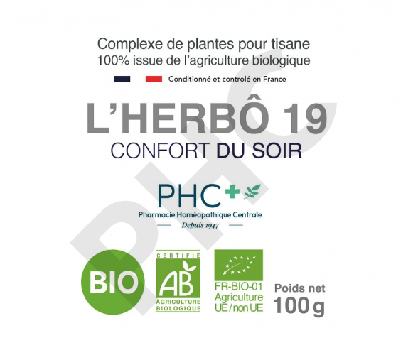Tisane L'HERBÔ 19 bio - Confort du soir - Herboristerie PHC