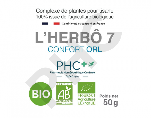 Tisane L'HERBÔ 7 bio - Confort ORL - Herboristerie PHC