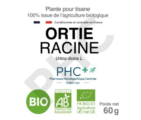 Tisane Ortie racine bio - Urtica dioica - Herboristerie PHC