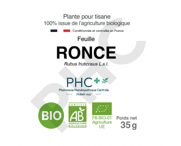 Tisane Ronce bio feuilles - Rubus fructicosus - Herboristerie PHC