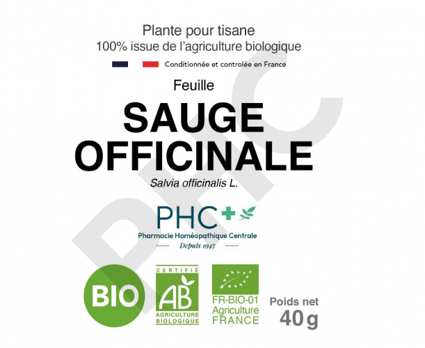 Tisane Sauge bio feuilles - Salvia Officinalis - Herboristerie PHC