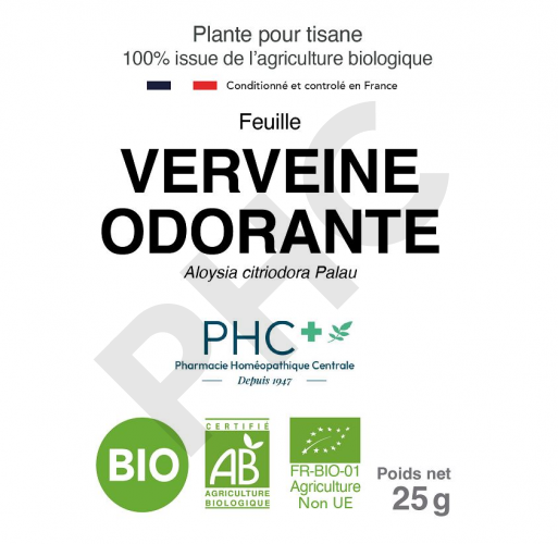 Tisane Verveine odorante bio feuilles - Aloysia citriodora - Herboristerie PHC