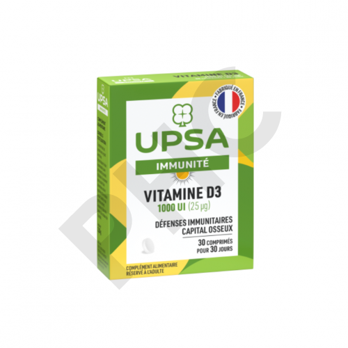 Vitamine D3 1000 UI - UPSA - boite de 30 comprimés